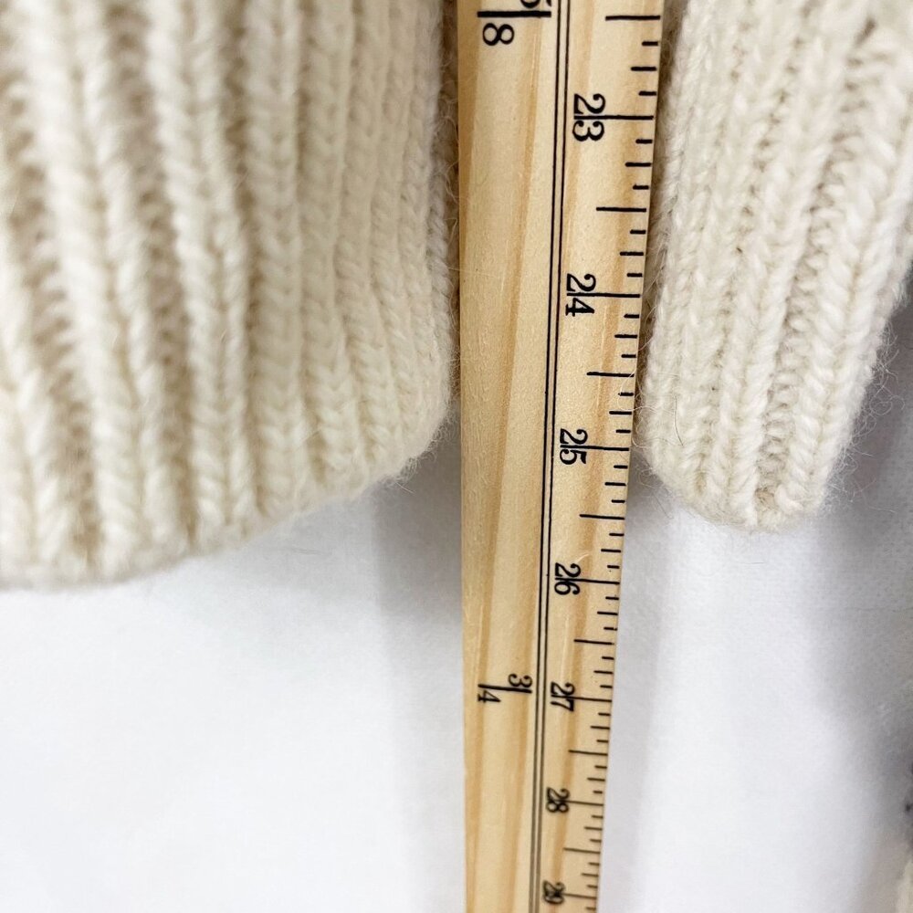 X Polo Ralph Lauren Women's Rolled Turtleneck Jumper White Blue Fair Isle - Picture 8 of 9